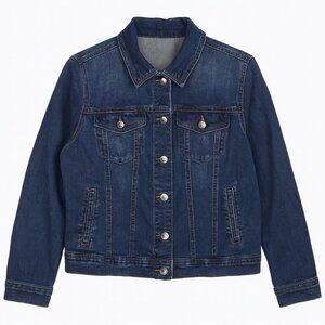 Vintage Nine West Women’s Large Denim Jean Jacket – Classic Blue